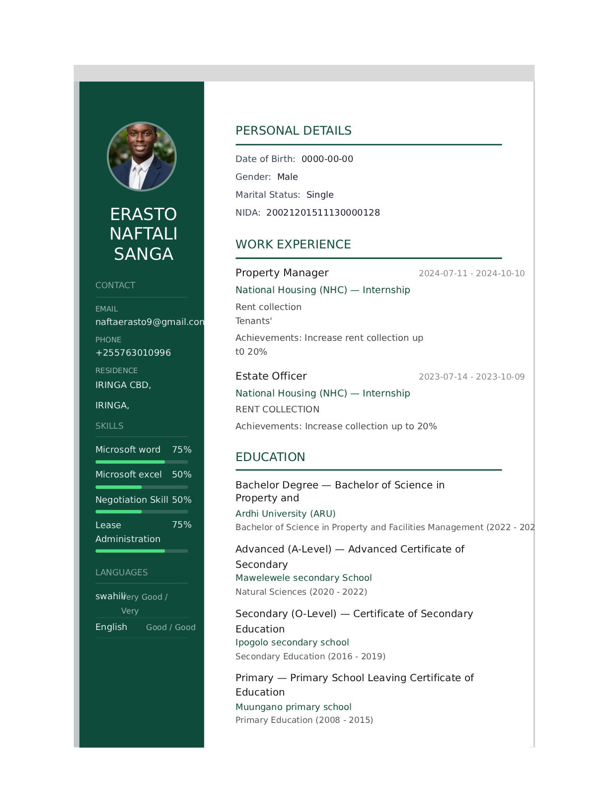 Modern CV